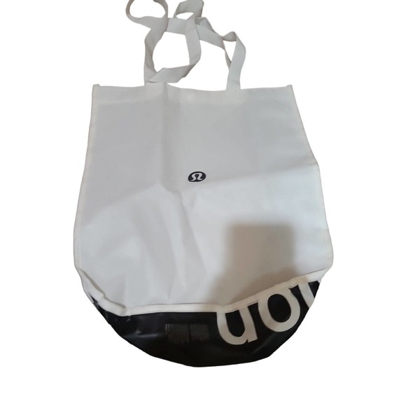 Lot of 3 Lululemon Red Black White Unisex Reusable Shopping Tote Eco Bag - Picture 4 of 6